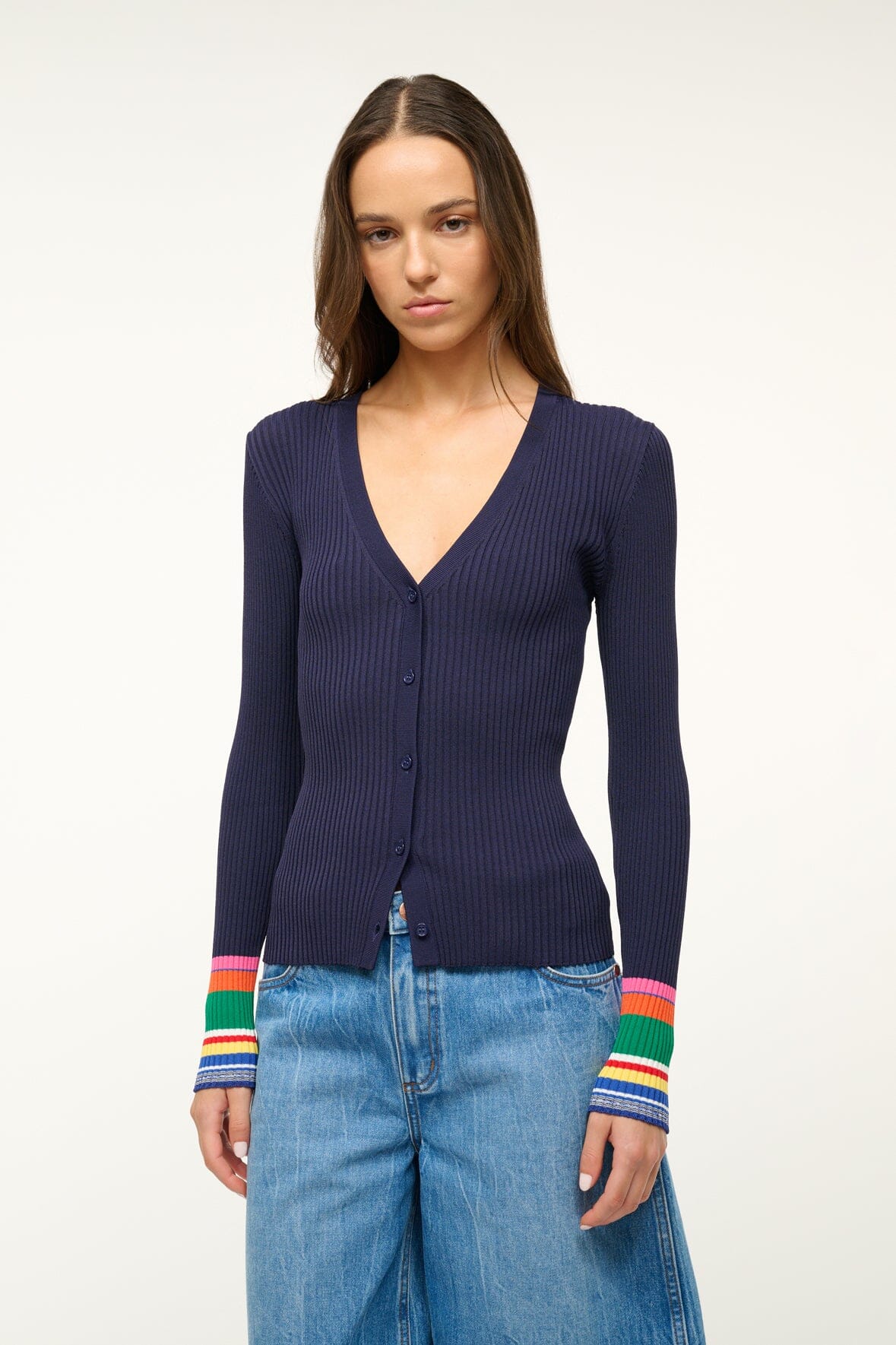 Image CARGO SWEATER | NAVY MULTI 1 of 3 and Clicking this image will trigger a zoom pop-up