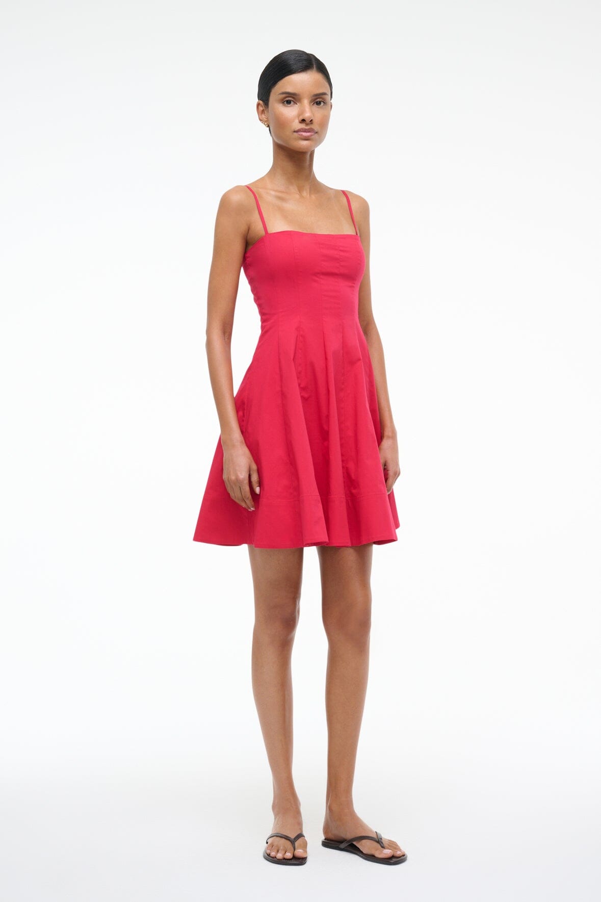 STAUD, Wylie Mini Dress in Cherry, Size 2 STAUD, Wylie Mini Dress in Cherry, Size 2