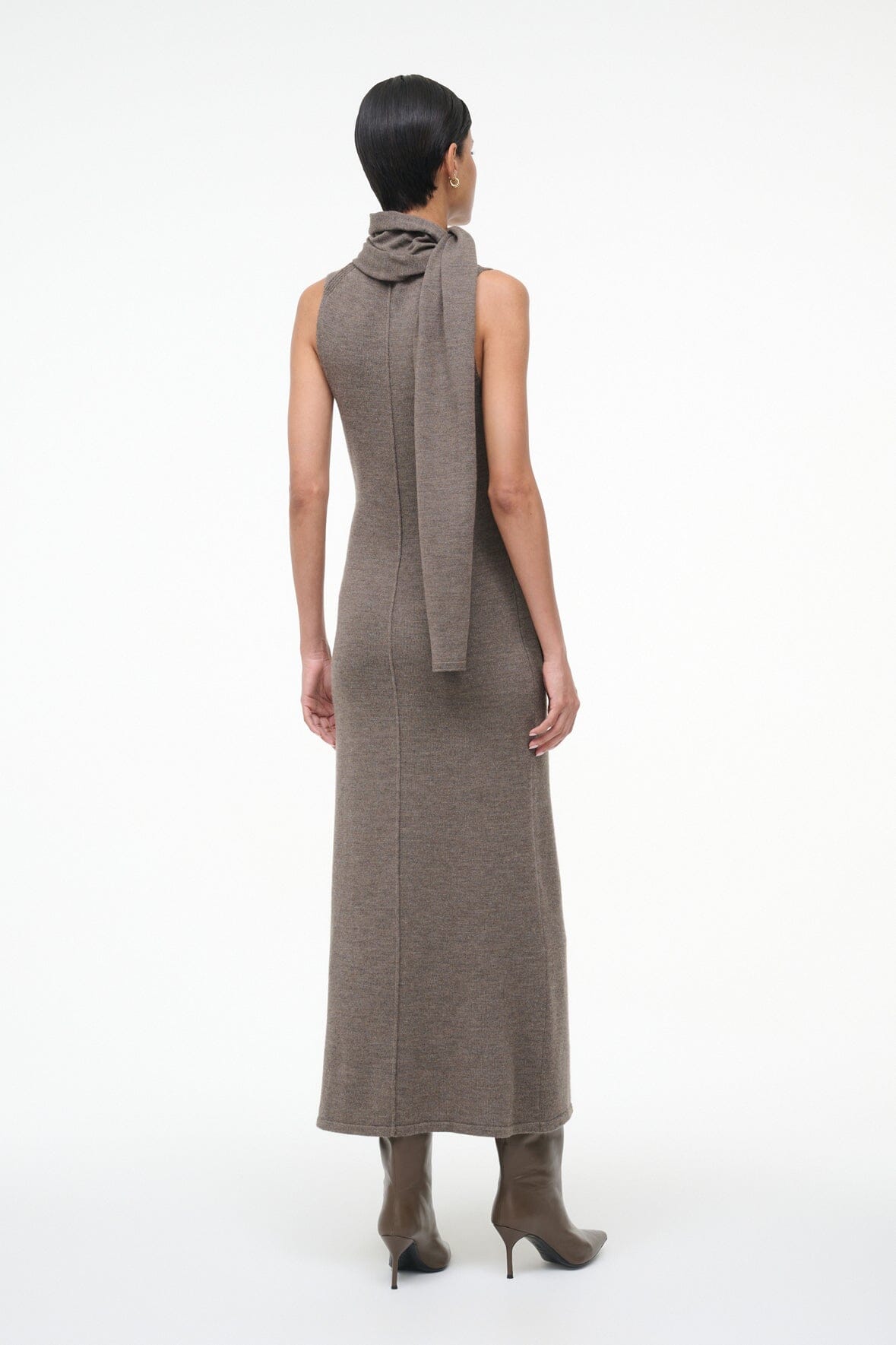 Image CANAL MIDI DRESS | TRUFFLE 7 of 8 and Clicking this image will trigger a zoom pop-up