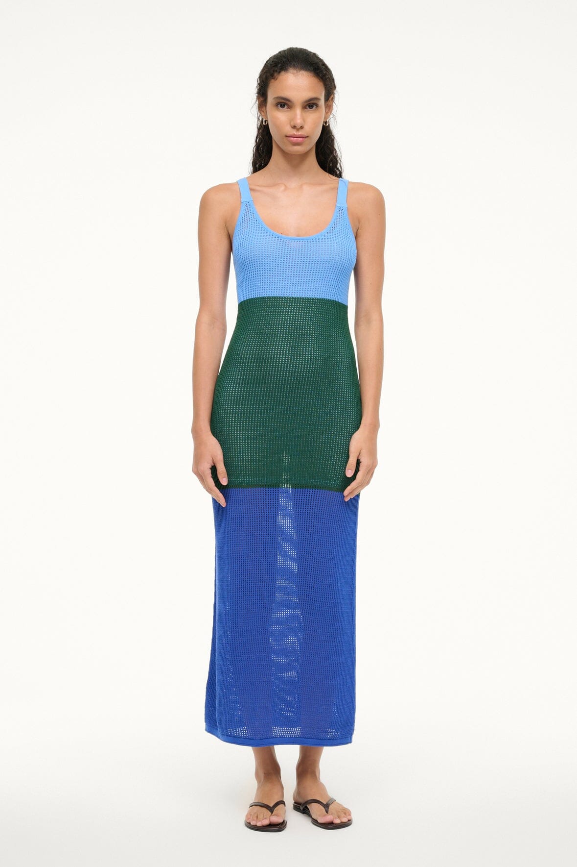 Image JESSICA MAXI DRESS | DEEP SEA JUNGLE SKY 5 of 6 and Clicking this image will trigger a zoom pop-up