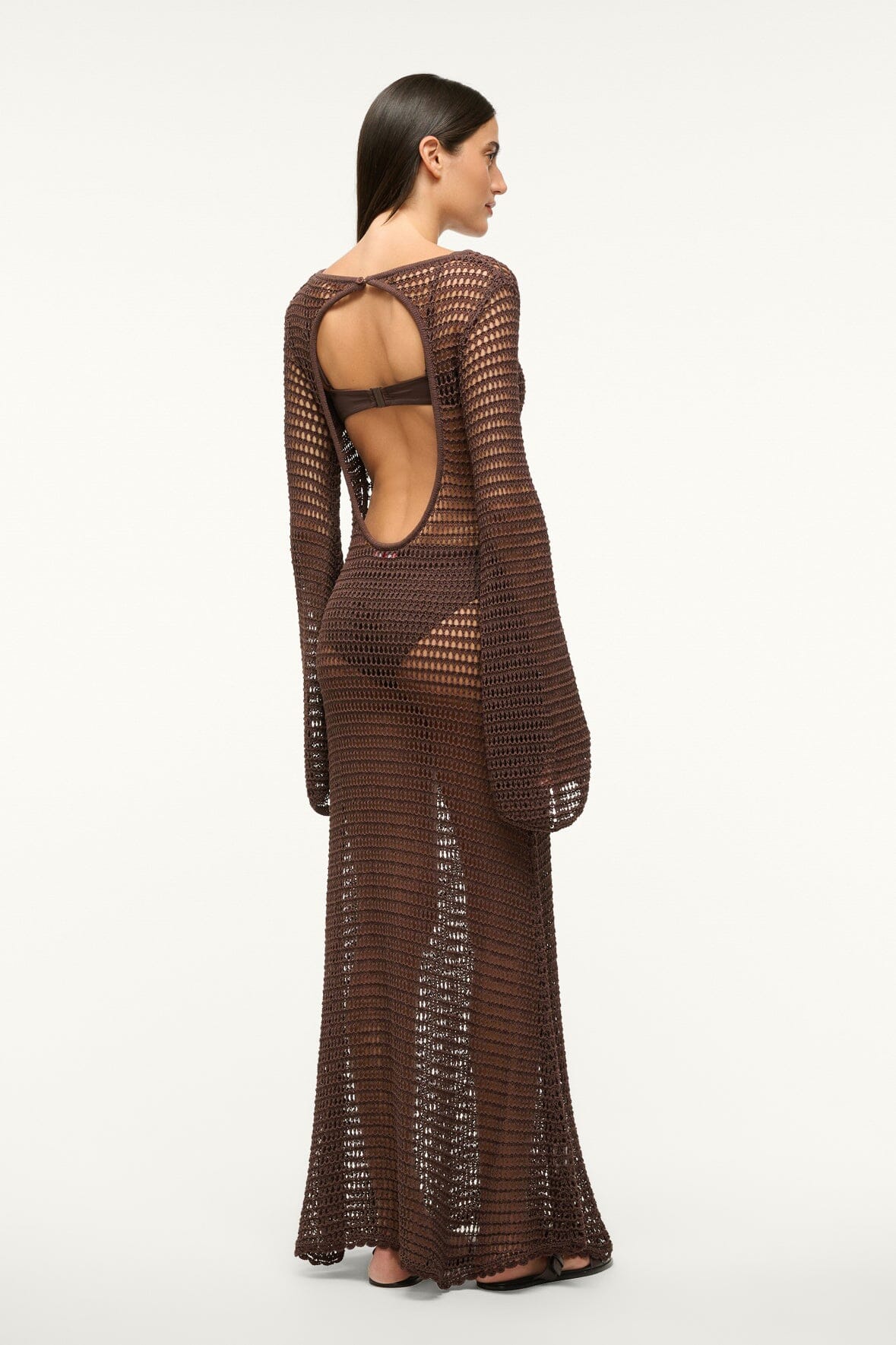 Image LORENA DRESS | DARK CHOCOLATE 3 of 6 and Clicking this image will trigger a zoom pop-up