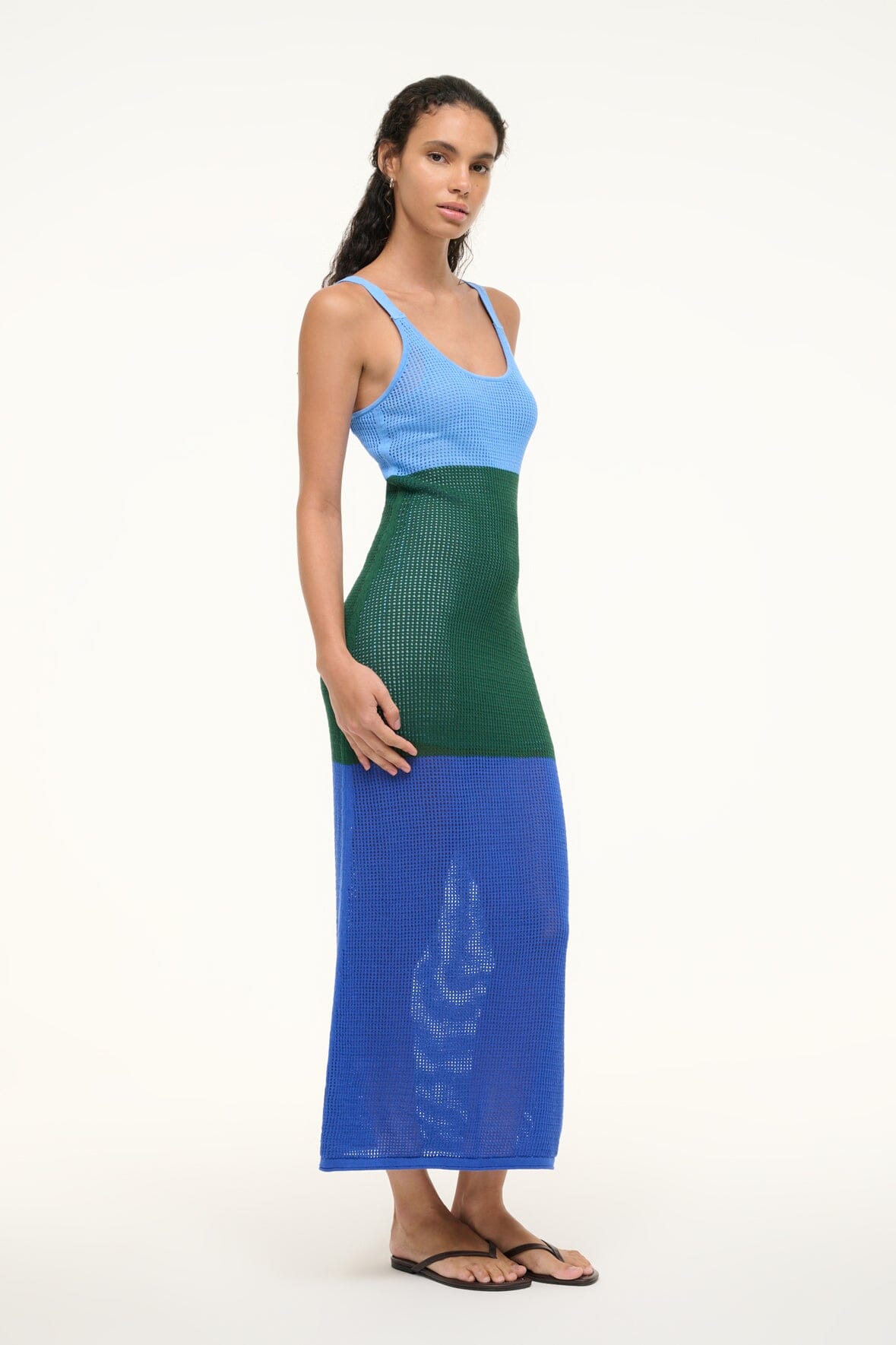 Image JESSICA MAXI DRESS | DEEP SEA JUNGLE SKY 2 of 6 and Clicking this image will trigger a zoom pop-up