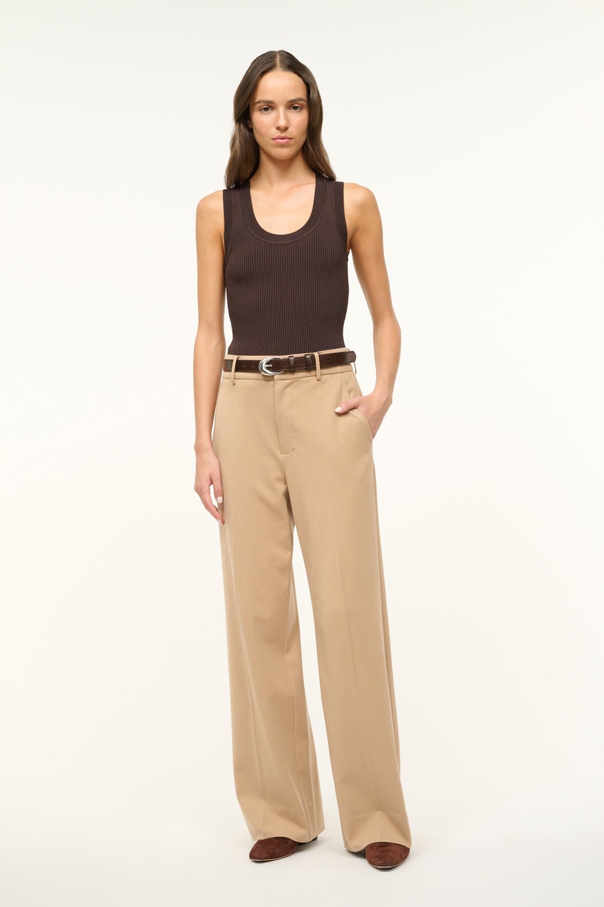 Image PRINCE SUITING PANT | CAMEL 1 of 6 and Clicking this image will trigger a zoom pop-up