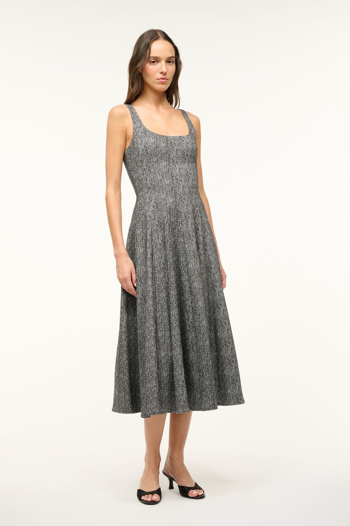 Image WELLS DRESS | TEXTURED HERRINGBONE 3 of 5 and Clicking this image will trigger a zoom pop-up