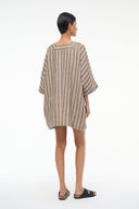 Image MANUELA LINEN DRESS | SAHARA STRIPE 4 of 6