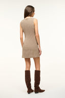 Image SHEILA DRESS | MOCHA HERRINGBONE 4 of 5