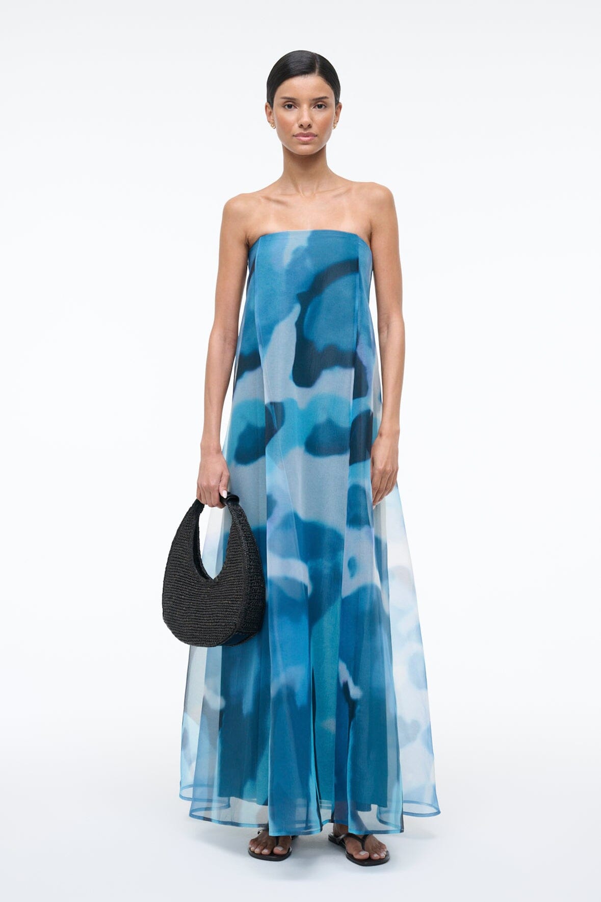 STAUD, Allyson Dress in Blue Haze, Size 12