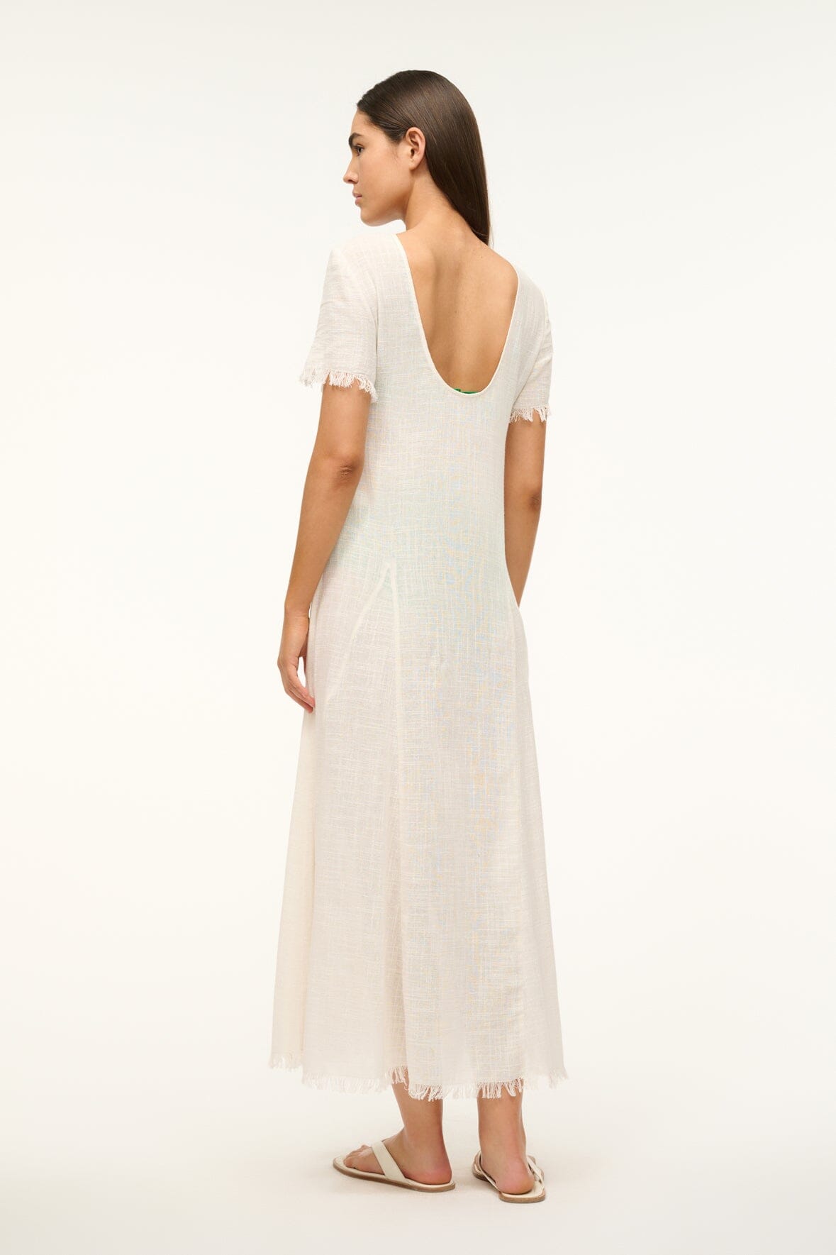 Image LE HAVRE COVERUP DRESS | BUTTERCREAM 5 of 5 and Clicking this image will trigger a zoom pop-up