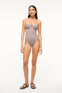 Image MAEVE ONE PIECE | DARK CHOCOLATE MICRO CHECK 1 of 6