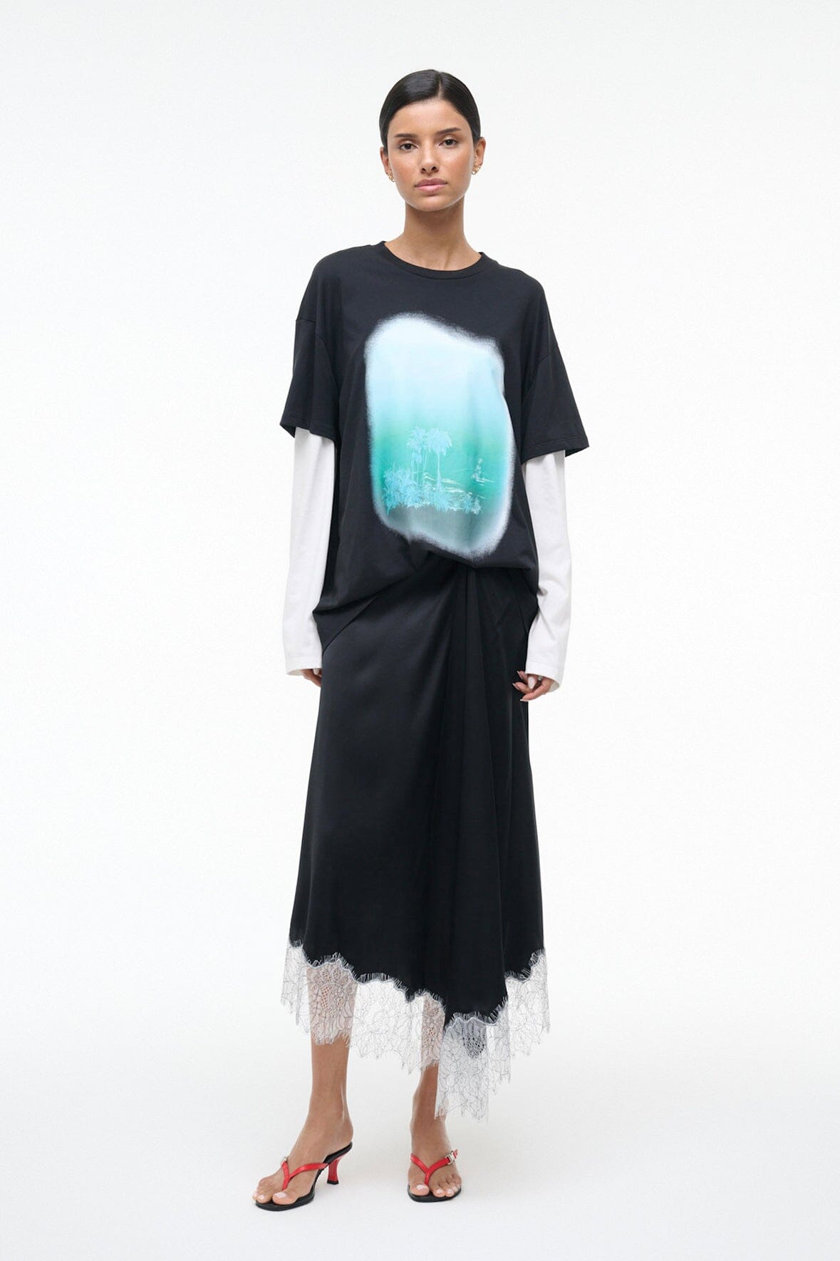 STAUD SPRING 2026 SONOMA SILK SKIRT