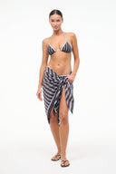 LIDO TRIANGLE BIKINI TOP | REDONDO STRIPE REDONDO STRIPE / XS