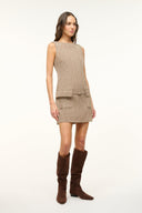 Image SHEILA DRESS | MOCHA HERRINGBONE 3 of 5