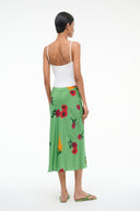 Image ANGELA SILK SKIRT | FARMERS MARKET LEAF 4 of 6