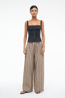 Image BONFIRE LINEN PANT | SAHARA STRIPE 2 of 7