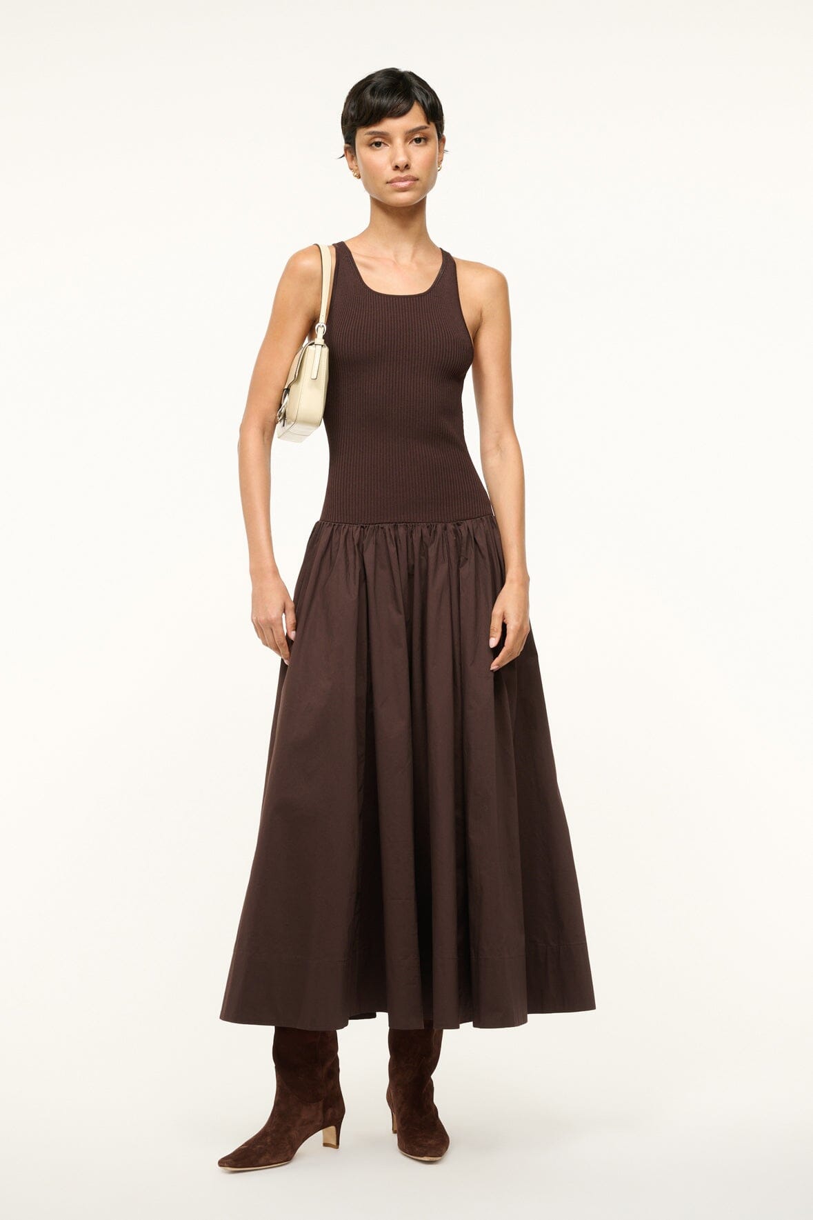 【関税込み】Staud ブラウン Yamila マキシワンピース YAMILA DRESS EARTH
