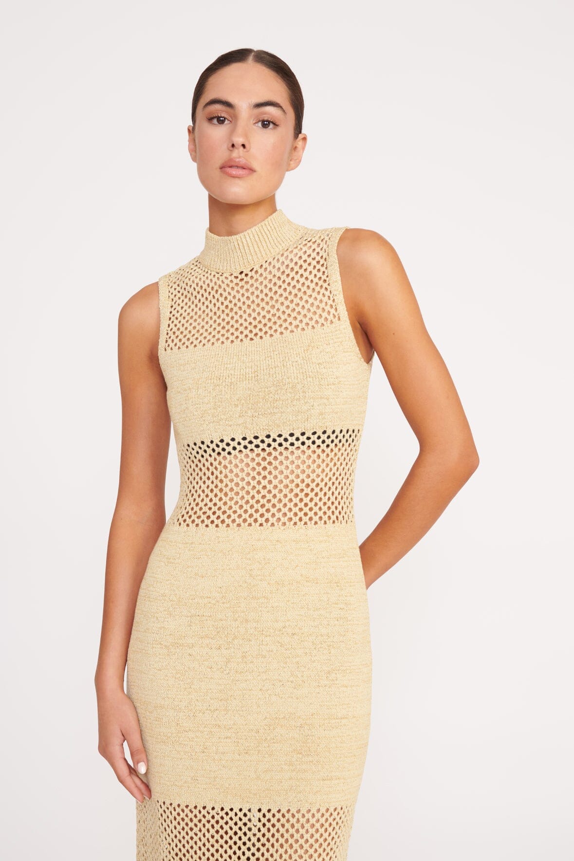 Image ADAIR DRESS | NATURAL 2 of 7 and Clicking this image will trigger a zoom pop-up