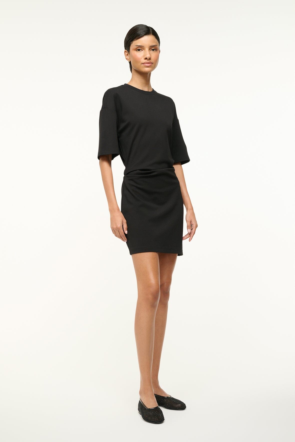 Image TRUMAN MINI DRESS | BLACK 2 of 5 and Clicking this image will trigger a zoom pop-up