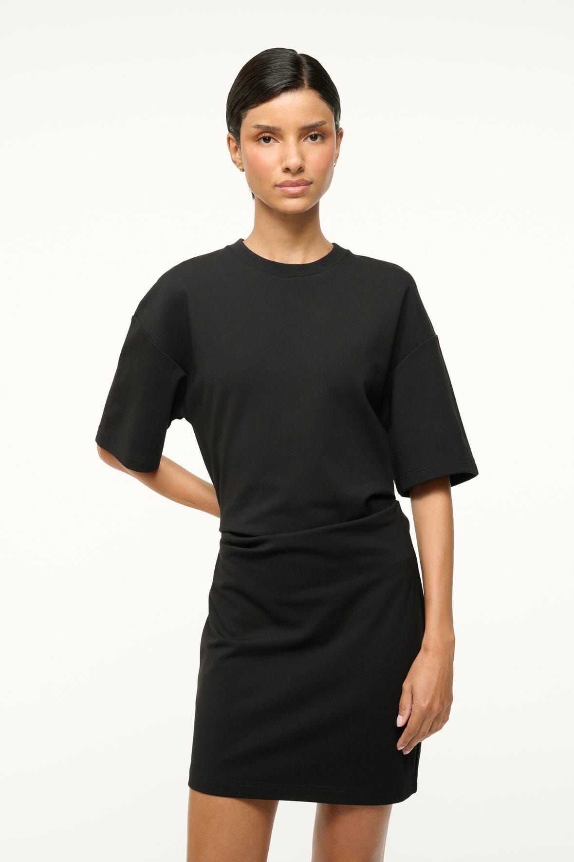 Image TRUMAN MINI DRESS | BLACK 2 of 5 and Clicking this image will trigger a zoom pop-up