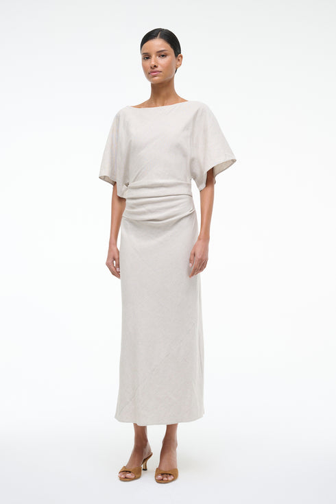Go to AMELIE LINEN MIDI DRESS NATURAL view 2