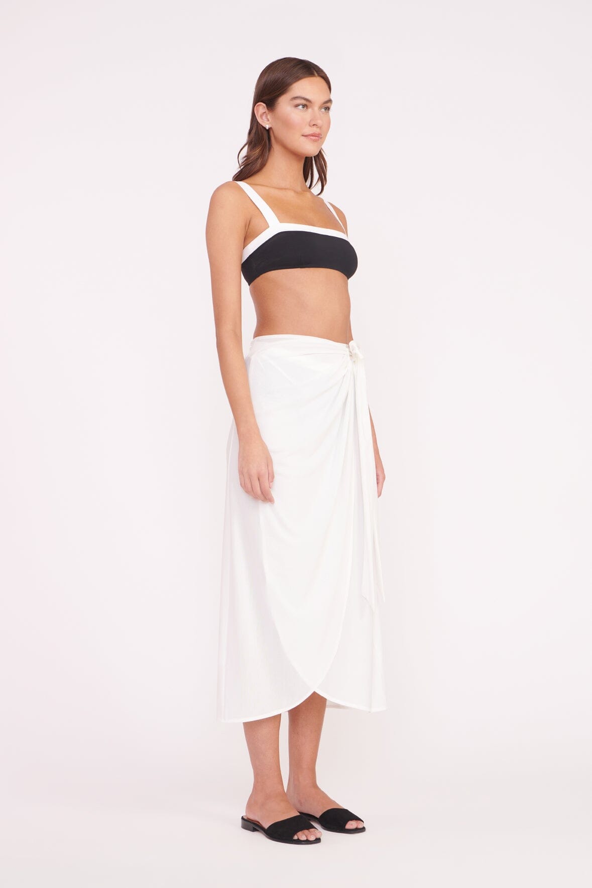 White wrap shop skirt dress