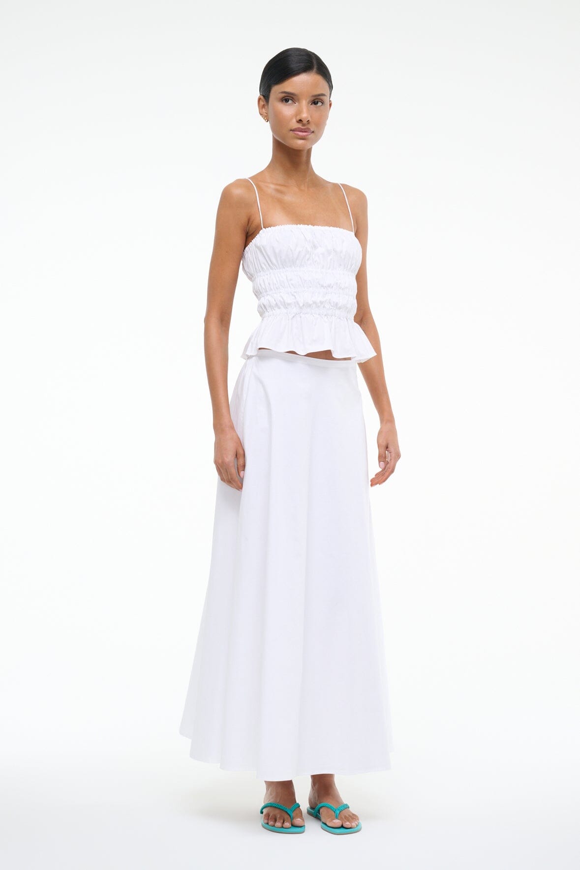 Image AXEL SKIRT | WHITE 3 of 7 and Clicking this image will trigger a zoom pop-up