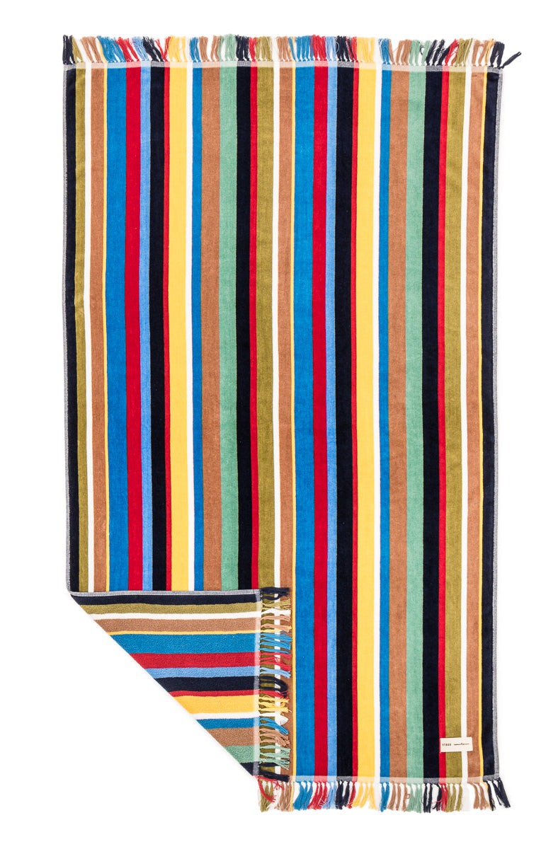 Image STAUD x BUSINESS & PLEASURE CO. BEACH TOWEL | MARKET STRIPE 7 of 7 and Clicking this image will trigger a zoom pop-up