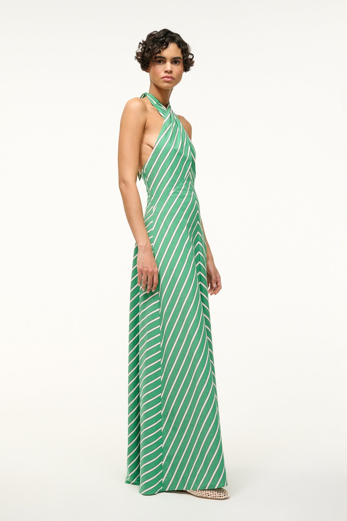 Image DAWN DRESS | SEAWEED STRIPE 3 of 5 and Clicking this image will trigger a zoom pop-up