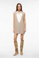 Image LESLIE MINI DRESS | SAND WHITE 1 of 5