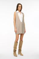 Image LESLIE MINI DRESS | SAND WHITE 3 of 5