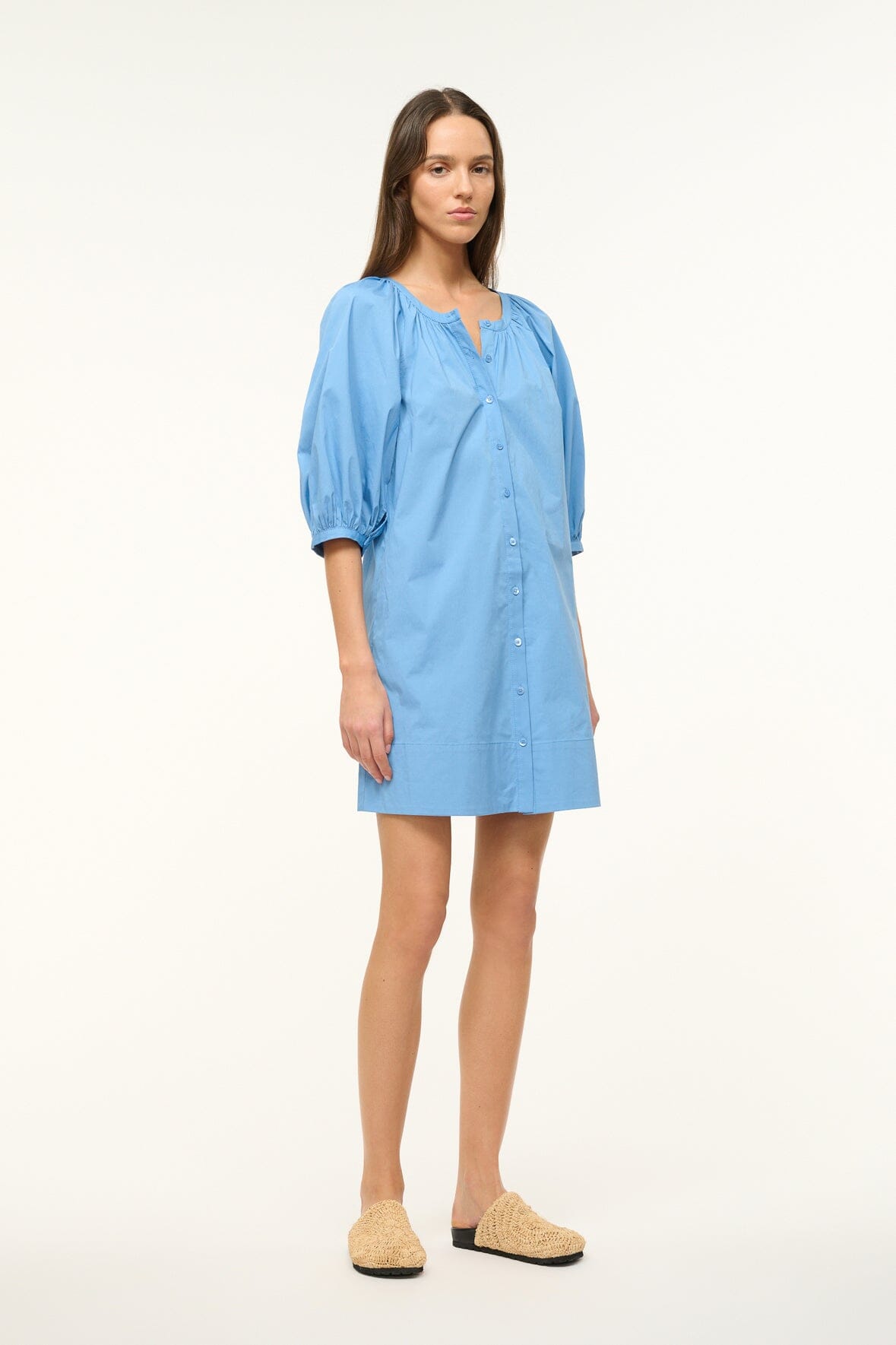 Image MINI VINCENT DRESS | AZURE 3 of 5 and Clicking this image will trigger a zoom pop-up