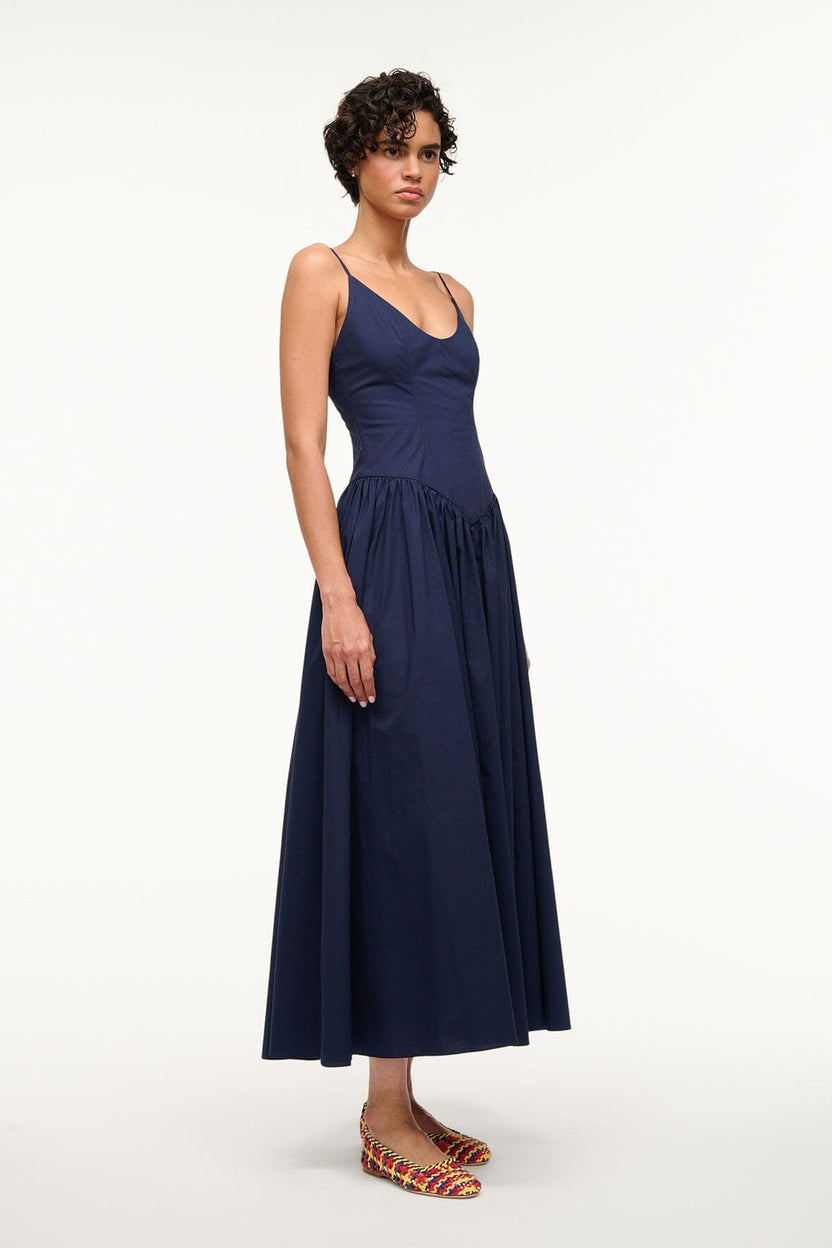 STAUD DENA DRESS NAVY