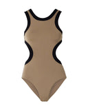 DOLCE ONE PIECE | TAUPE BLACK