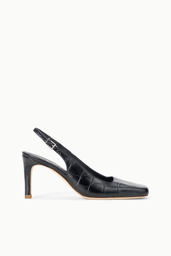 LUCIE SLINGBACK PUMP | BLACK CROCO BLACK CROCO / 36