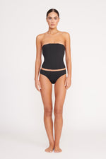 CORSAGE BIKINI BOTTOM | BLACK