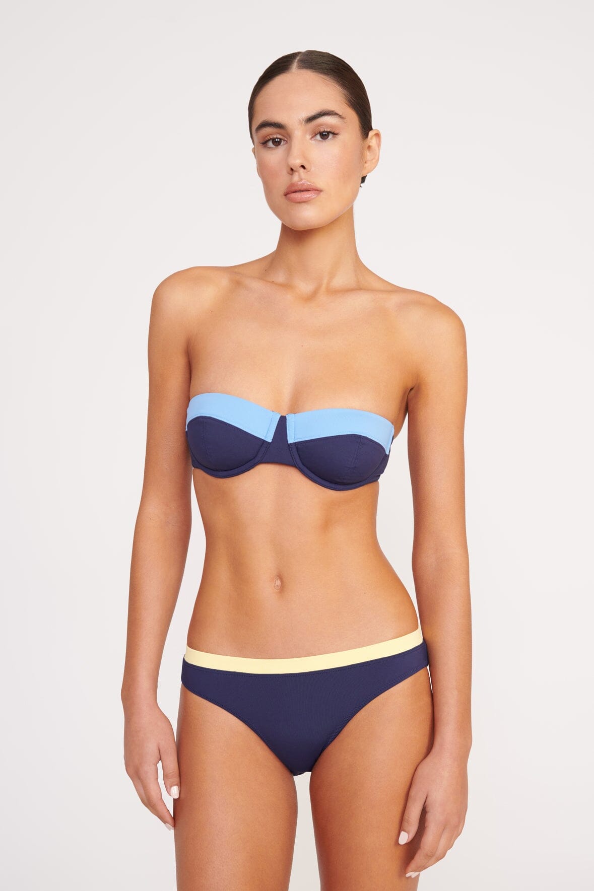JO BALCONETTE BIKINI TOP NAVY COLORBLOCK