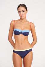 JO BALCONETTE BIKINI TOP | NAVY COLORBLOCK