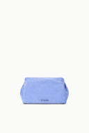 Light blue convertible bag side view with 'STAUD' logo patch
