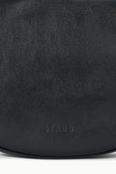 Black bag with embossed logo on front