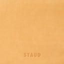Levi cashew bag close-up of bottom logo stamp: STAUD