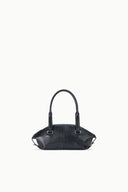 HESTER mini shoulder bag, black top-handle with short handles