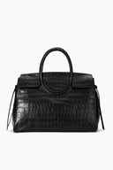 Large Maude Carryall | Black Croco
