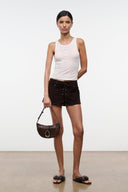 HARLOW CRESCENT SHOULDER BAG | ESPRESSO DISTRESSED ESPRESSO DISTRESSED / OS