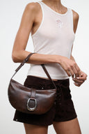 HARLOW CRESCENT SHOULDER BAG | ESPRESSO DISTRESSED ESPRESSO DISTRESSED / OS