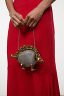 BARBARA MINI DINO CHNMAIL BAG | GOLD GOLD