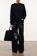 Large Maude Carryall | Black Croco