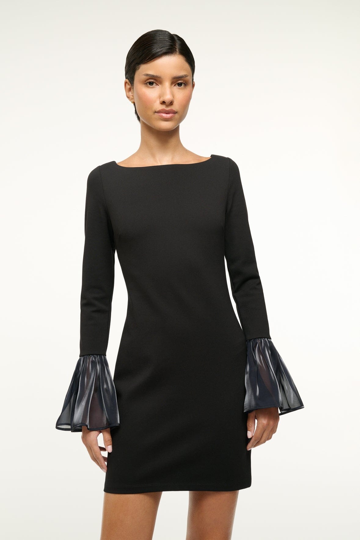 STAUD, Hawthorne Dress in Black Navy, Size XL