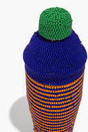 BEADED COCKTAIL SHAKER | BLUE STRIPE