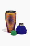 BEADED COCKTAIL SHAKER | BLUE STRIPE