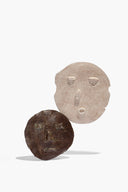 EVA CERAMIC FACES | WHITE AND MATCHA BROWN GLAZE