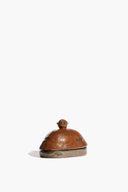 HENRY BUTTER DISH | BROWN GLAZE BROWN GLAZE